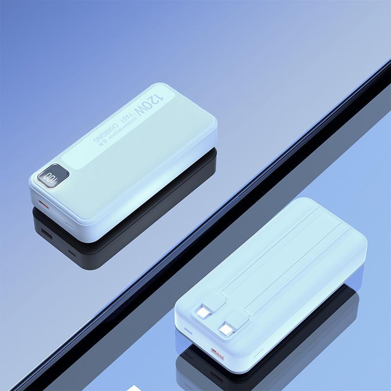 Сверхбыстрый зарядный аккумулятор мощностью 120 Вт со встроенным кабелем - 20 000 мАч, индивидуальный портативный подарок с логотипом 10000 mAh белый
Сверхбыстрый зарядный аккумулятор мощностью 120 Вт со встроенным кабелем - 20 000 мАч, индивидуальный портативный подарок с логотипом 10000 mAh белый