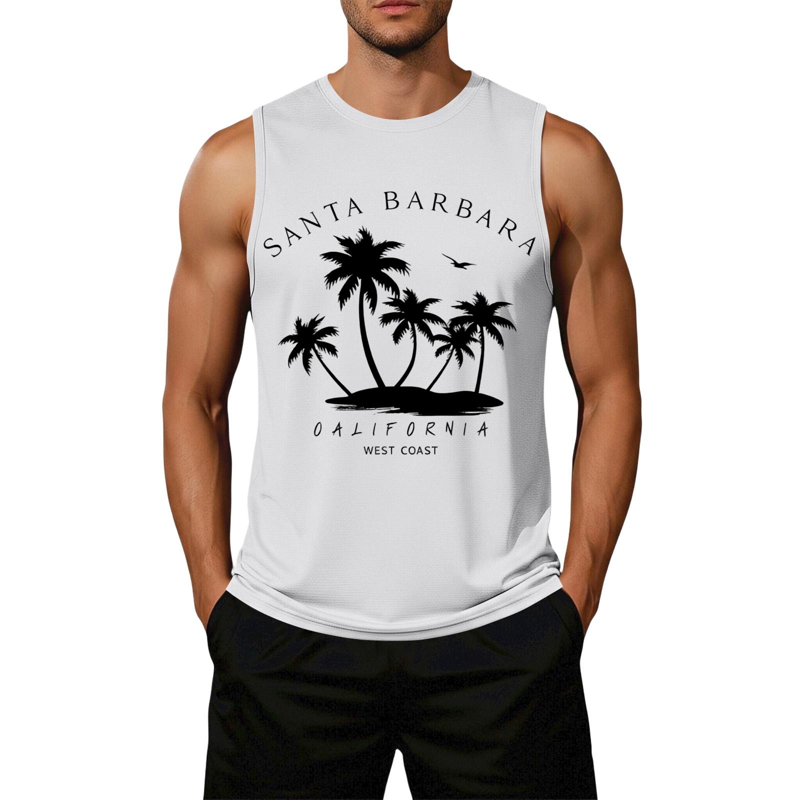 Men s Loose Fit Sleeveless Casual Tank Top Palm Tree Graphic Print Lightweight Summer Muscle Shirt L
Men s Loose Fit Sleeveless Casual Tank Top Palm Tree Graphic Print Lightweight Summer Muscle Shirt L