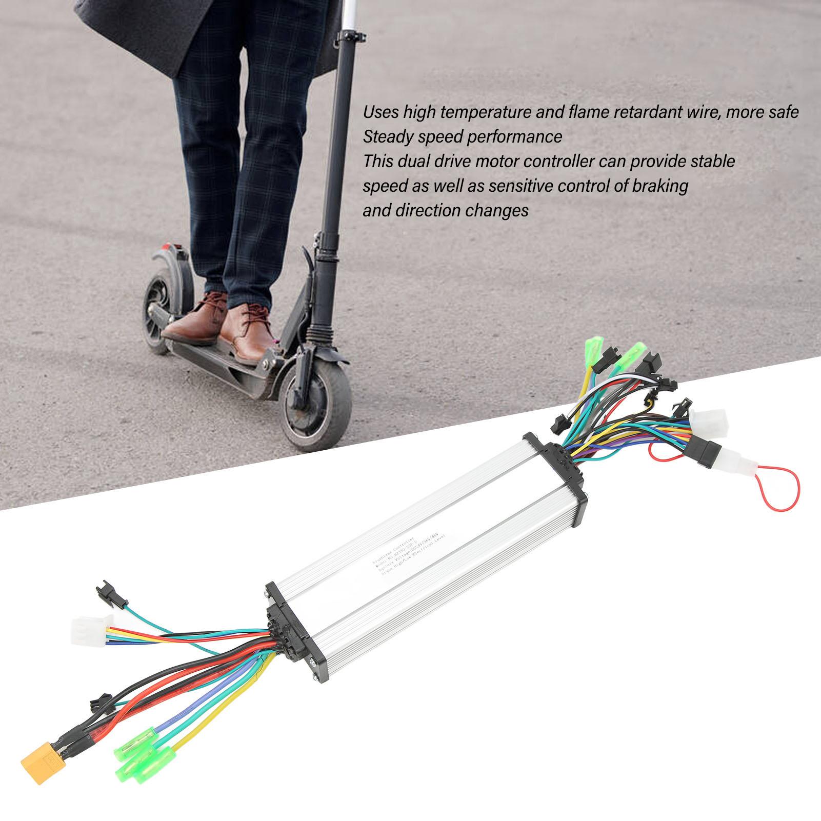 24В 36В 48В 350Вт Контроллер мотора с двойным приводом Алюминиевая печатная плата Пластиковый Контроллер электровелосипеда с постоянной скоростью