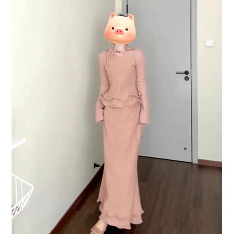 2025 Autumn/Winter French Slimming Pink Long-Sleeve Top & High-Waisted Skirt Set M (for 40-50 kg)
2025 Autumn/Winter French Slimming Pink Long-Sleeve Top & High-Waisted Skirt Set M (for 40-50 kg)