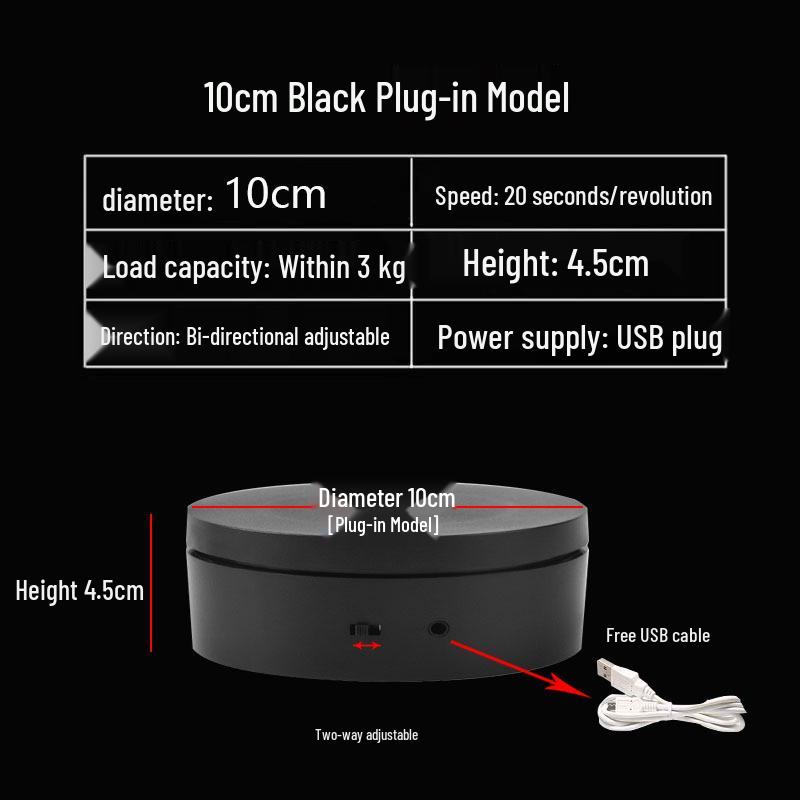Electric Rotating Display Stand with Remote Control & Speed Adjustment for Live Broadcast and Photography
Electric Rotating Display Stand with Remote Control & Speed Adjustment for Live Broadcast and Photography