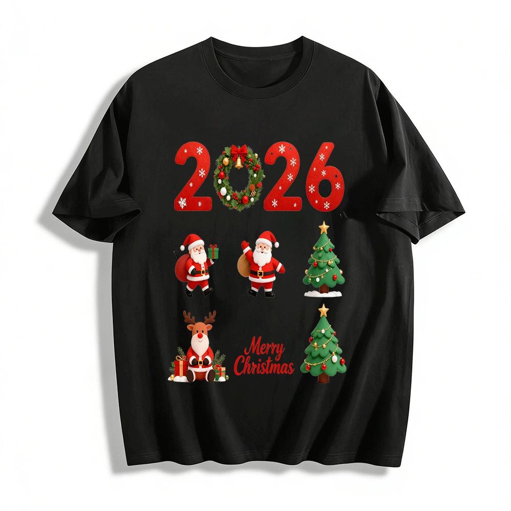 2026 Christmas Print Top Santa Reindeer Xmas Tree Family Shirt Pure cotton T-shirt XXS
2026 Christmas Print Top Santa Reindeer Xmas Tree Family Shirt Pure cotton T-shirt XXS