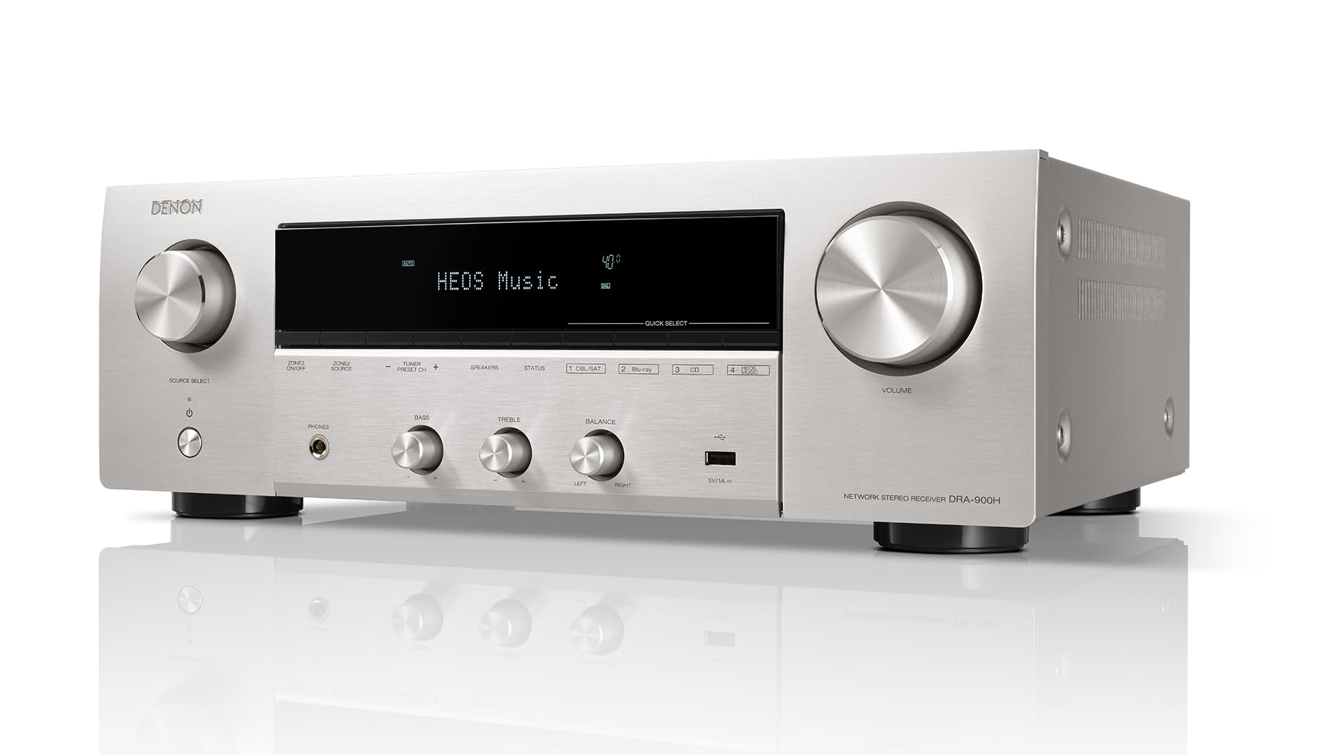 Denon network receiver, Hi-Fi stereo amplifier with HDMI selector Silver DRA900HSP
Denon network receiver, Hi-Fi stereo amplifier with HDMI selector Silver DRA900HSP
