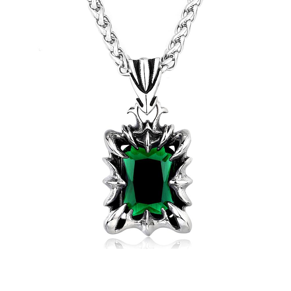 Fashion Classic Stainless Steel Stone Pendant for Men Women Punk Red/Black/Blue/Green Color Stone Necklaces Party Jewelry Gifts
Fashion Classic Stainless Steel Stone Pendant for Men Women Punk Red/Black/Blue/Green Color Stone Necklaces Party Jewelry Gifts