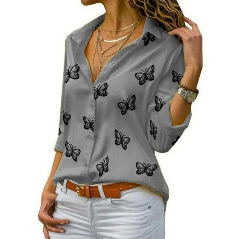 Butterfly Print Loose Collared Shirt Women Butterfly Print Lapel Shirt Women black 4XL
Butterfly Print Loose Collared Shirt Women Butterfly Print Lapel Shirt Women black 4XL