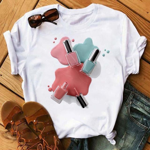Korean Fashion Graffiti Graphic Print Women T-Shirt 90S Summer Blouse Loose Round Neck Short Sleeve Female Top Clothes S білий
Korean Fashion Graffiti Graphic Print Women T-Shirt 90S Summer Blouse Loose Round Neck Short Sleeve Female Top Clothes S білий
