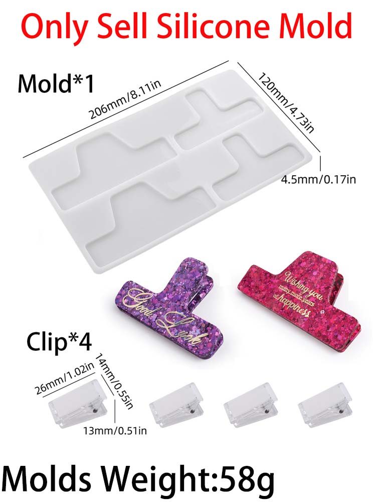 Clamp Silicone Mold DIY Crystal Epoxy Resin Casting Molds Binder Clip Charms Office Decor Jewelry Craft Making Accessories
Clamp Silicone Mold DIY Crystal Epoxy Resin Casting Molds Binder Clip Charms Office Decor Jewelry Craft Making Accessories