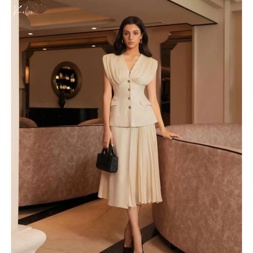 Prom Dresses Jersey Pleat Button A-line V-neck Midi Dress Evening Gown High Quality Classic Party Gowns for Women 5XL шампанського
Prom Dresses Jersey Pleat Button A-line V-neck Midi Dress Evening Gown High Quality Classic Party Gowns for Women 5XL шампанського