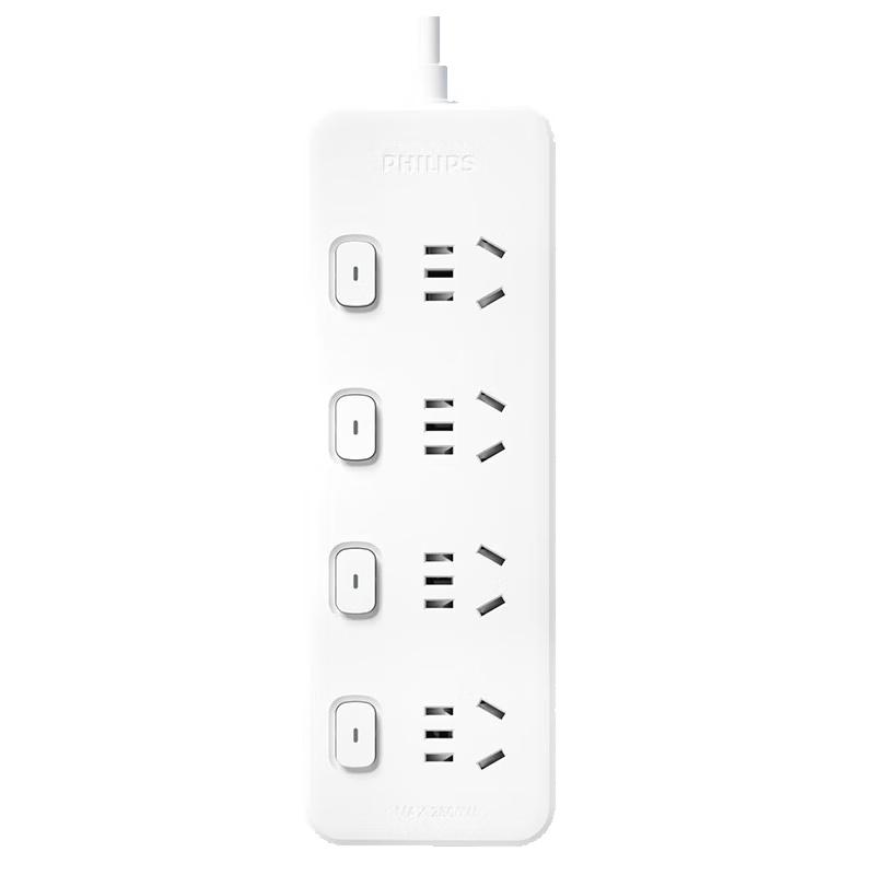 Philips New National Standard 4-Outlet Power Strip with Individual Switches CN plug (adapter included)
Philips New National Standard 4-Outlet Power Strip with Individual Switches CN plug (adapter included)