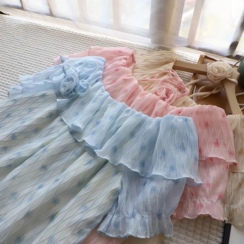 2025 Summer French Ruffle Off-Shoulder Floral Halter Short-Sleeve Women s Shirt One Size синій
2025 Summer French Ruffle Off-Shoulder Floral Halter Short-Sleeve Women s Shirt One Size синій