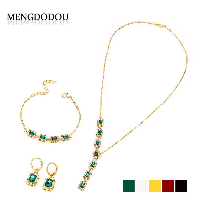 Luxurious Emerald & Diamond Necklace Set with Yellow Pink Crystal Bracelet & Earrings чёрный/алмаз
Luxurious Emerald & Diamond Necklace Set with Yellow Pink Crystal Bracelet & Earrings чёрный/алмаз