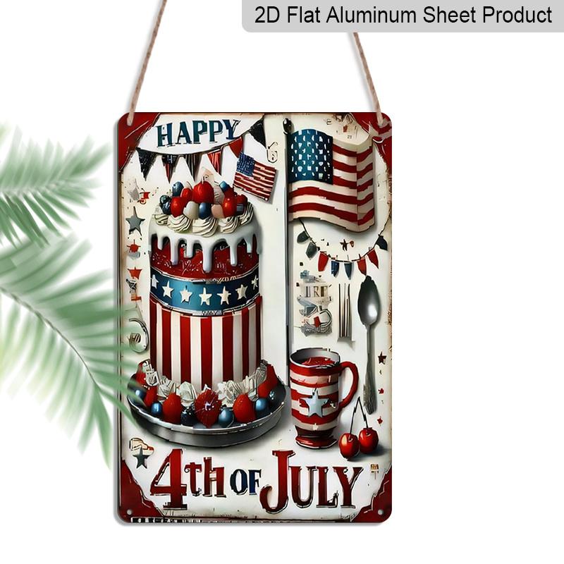 2D Flat 4th of July Aluminium Sign Vintage Independence Day Celebration Metal Sign Print Aesthetic Room Decoration for Home Bedroom Kitchen Bar 20*30cm
2D Flat 4th of July Aluminium Sign Vintage Independence Day Celebration Metal Sign Print Aesthetic Room Decoration for Home Bedroom Kitchen Bar 20*30cm