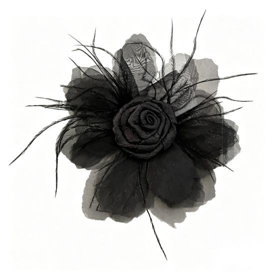 Women Brooch Mesh Yarn Feather Rose Flower Decor Scarf Decorative Lapel Pin Collars Hats Bags Coats Scarves Bag Decoration
Women Brooch Mesh Yarn Feather Rose Flower Decor Scarf Decorative Lapel Pin Collars Hats Bags Coats Scarves Bag Decoration
