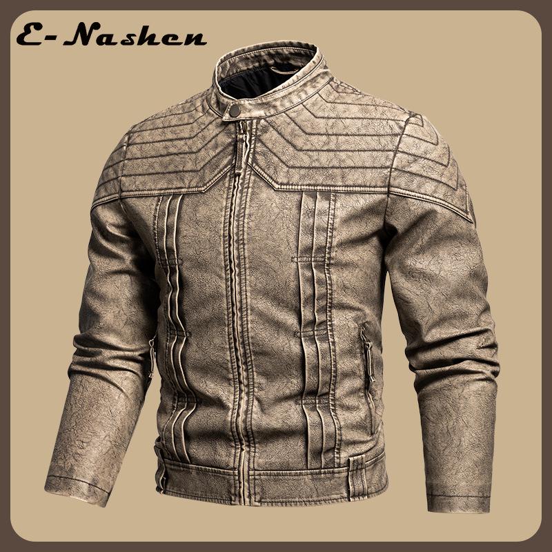Men s Retro Washed PU Leather Stand Collar Casual Jacket S коричневий
Men s Retro Washed PU Leather Stand Collar Casual Jacket S коричневий