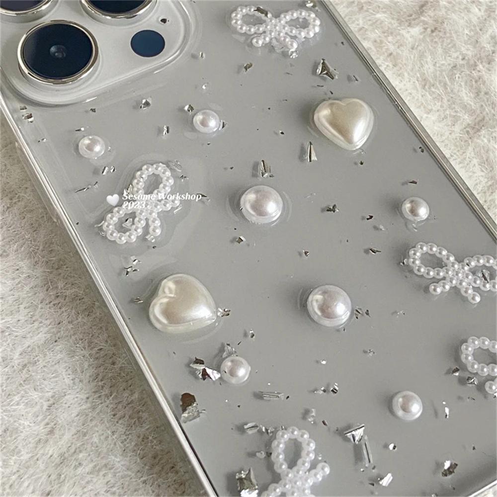 Чехол для телефона из серебряной фольги с 3D жемчужным бантом для iPhone 16 15 14 13 12 11 Pro Max 13Mini XS Max XR X 7 8 Plus, симпатичная прозрачная мягкая задняя крышка For iPhone 15
Чехол для телефона из серебряной фольги с 3D жемчужным бантом для iPhone 16 15 14 13 12 11 Pro Max 13Mini XS Max XR X 7 8 Plus, симпатичная прозрачная мягкая задняя крышка For iPhone 15