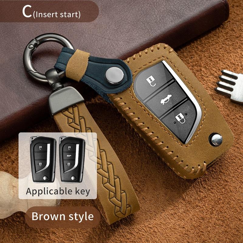 Leather Car Key Case Cover For Toyota Hilux Corolla Avensis Prado Fortuner Rav4 Chr Shell Accessories
Leather Car Key Case Cover For Toyota Hilux Corolla Avensis Prado Fortuner Rav4 Chr Shell Accessories