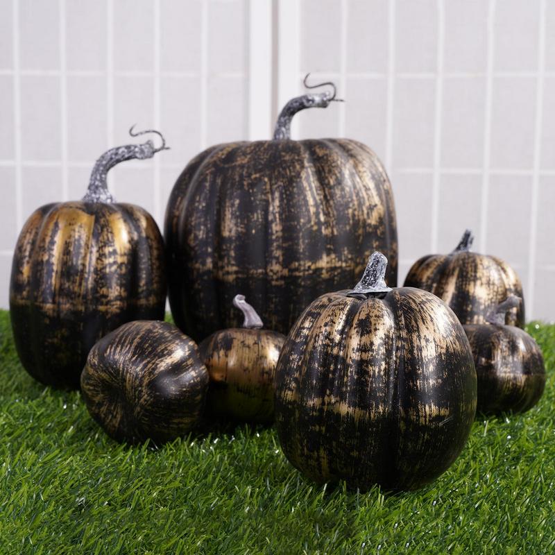Faux Pumpkins 7Pcs Harvest Decor Fake Decoration Foam Pumpkins For Festival Thanksgiving Fall Harvest Home Decoration чёрный
Faux Pumpkins 7Pcs Harvest Decor Fake Decoration Foam Pumpkins For Festival Thanksgiving Fall Harvest Home Decoration чёрный