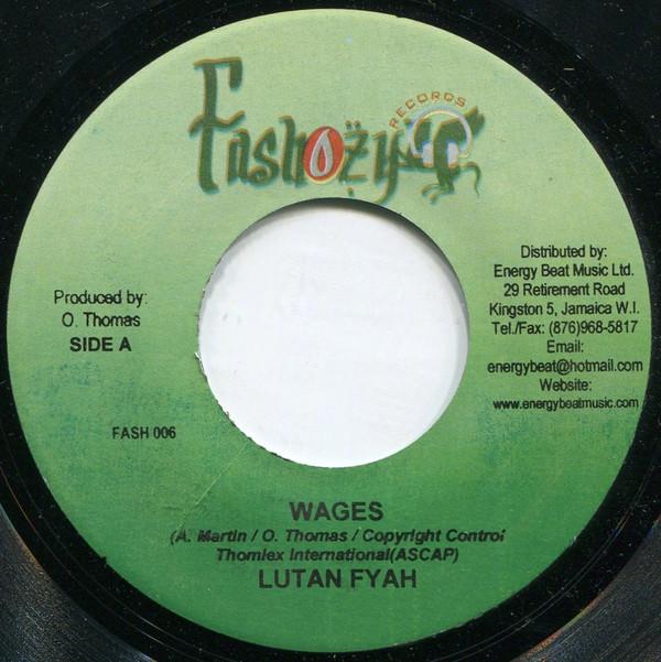 7-дюймовая пластинка LUTAN FYAH - Wages FASH006 Fashozy Records Ямайка Регги, Ска и Даб Б/У
7-дюймовая пластинка LUTAN FYAH - Wages FASH006 Fashozy Records Ямайка Регги, Ска и Даб Б/У