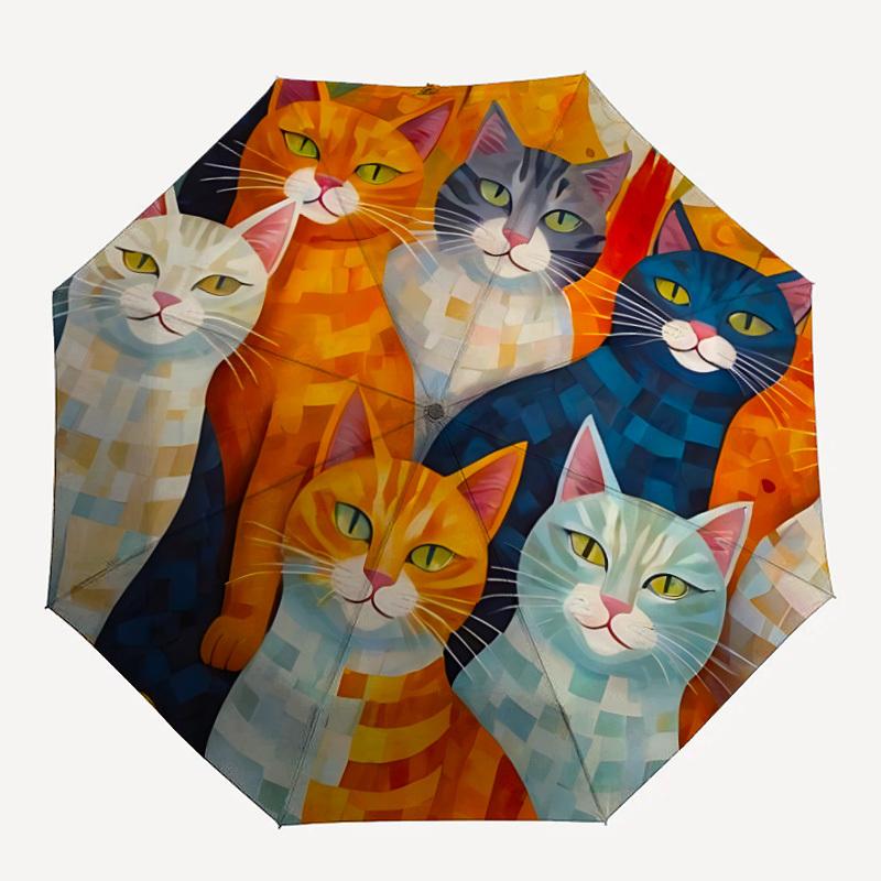 1pc Cat Family Automatic Open/Close Umbrella Compact Folding Umbrella, All-Season Portable Umbrella for Women/Men077
1pc Cat Family Automatic Open/Close Umbrella Compact Folding Umbrella, All-Season Portable Umbrella for Women/Men077