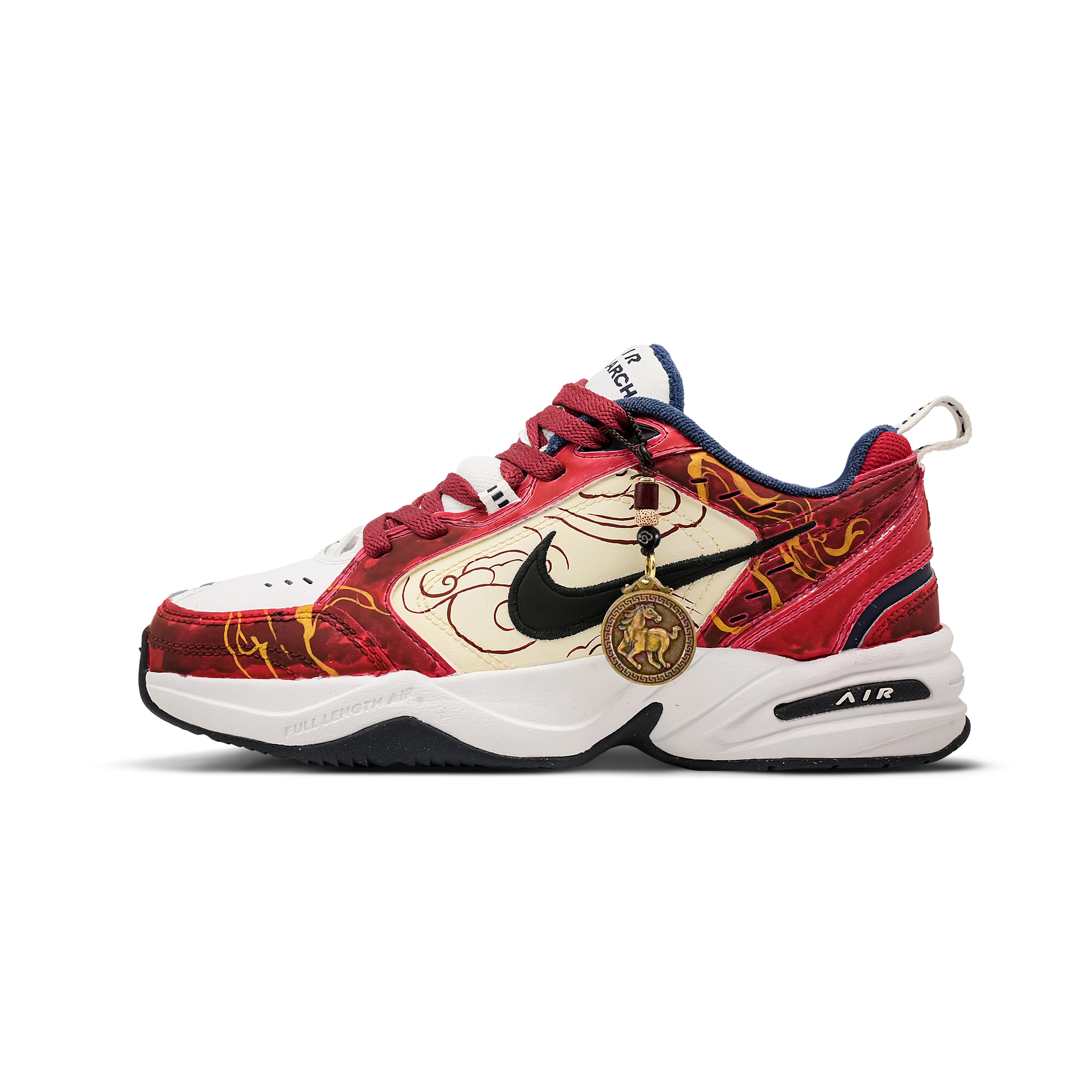 Nike Air Monarch 4 Height Increasing Low top Chunky Sneakers Unisex Beige Red 415445-102(Team833-) 40.5
Nike Air Monarch 4 Height Increasing Low top Chunky Sneakers Unisex Beige Red 415445-102(Team833-) 40.5