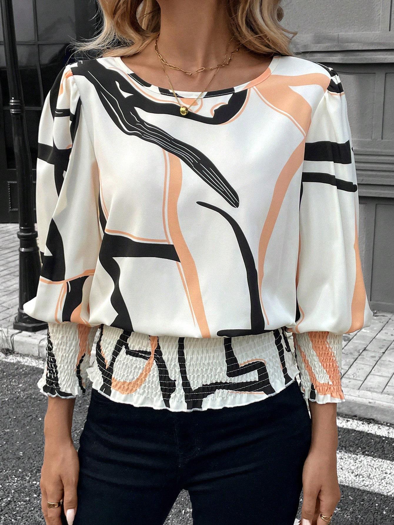 2025 Spring/Summer European Abstract Print Loose Casual Three-Quarter Sleeve Crew Neck Top Extra Large (XL)
2025 Spring/Summer European Abstract Print Loose Casual Three-Quarter Sleeve Crew Neck Top Extra Large (XL)