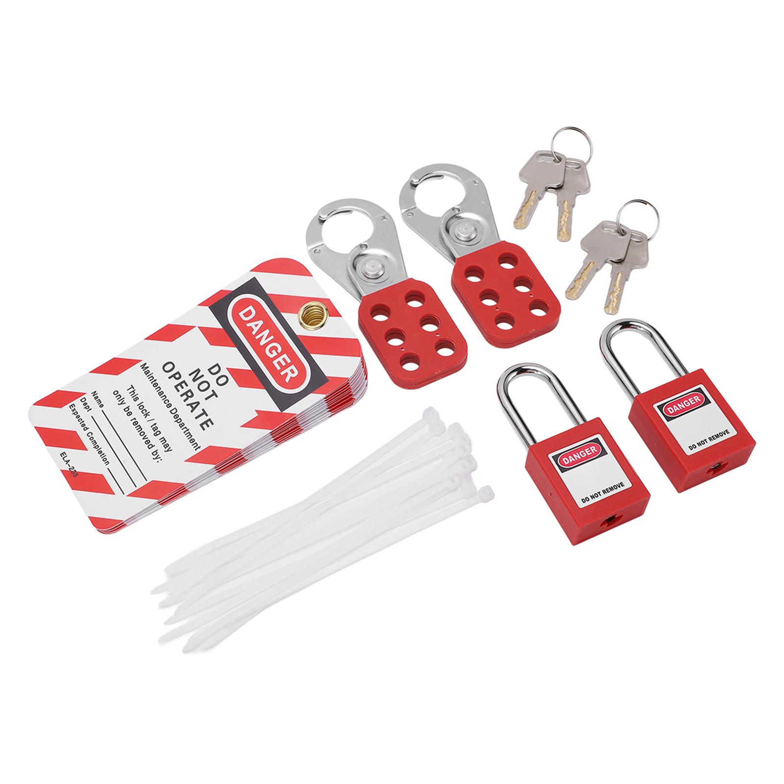 Lockout Tagout Kit Electrical Loto Kit with Safety Padlocks Hasps Loto Tags Keys Bag for Lock Marked Products Safety
Lockout Tagout Kit Electrical Loto Kit with Safety Padlocks Hasps Loto Tags Keys Bag for Lock Marked Products Safety