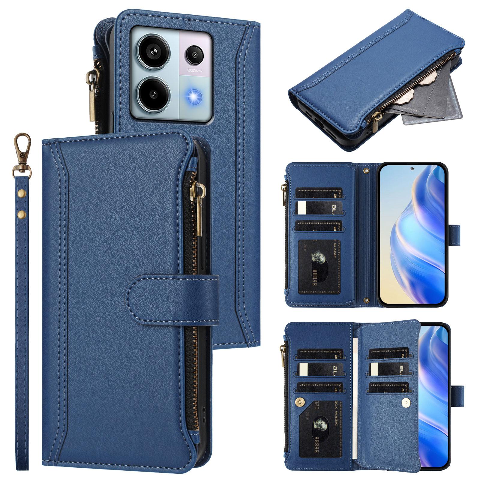 For Xiaomi Poco X6 5G/Xiaomi Redmi Note 13 Pro 5G Leather Case 9 Card Slots Zipper Wallet Stand Phone Cover with Wrist Strap Mint Green
For Xiaomi Poco X6 5G/Xiaomi Redmi Note 13 Pro 5G Leather Case 9 Card Slots Zipper Wallet Stand Phone Cover with Wrist Strap Mint Green