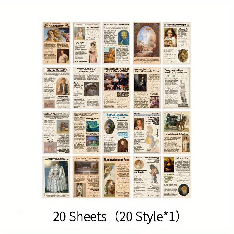 20pcs/pack Vintage old newspaper style Washi sticker book DIY Collage Decorative Background Stickers for Literature Art Scrap
20pcs/pack Vintage old newspaper style Washi sticker book DIY Collage Decorative Background Stickers for Literature Art Scrap