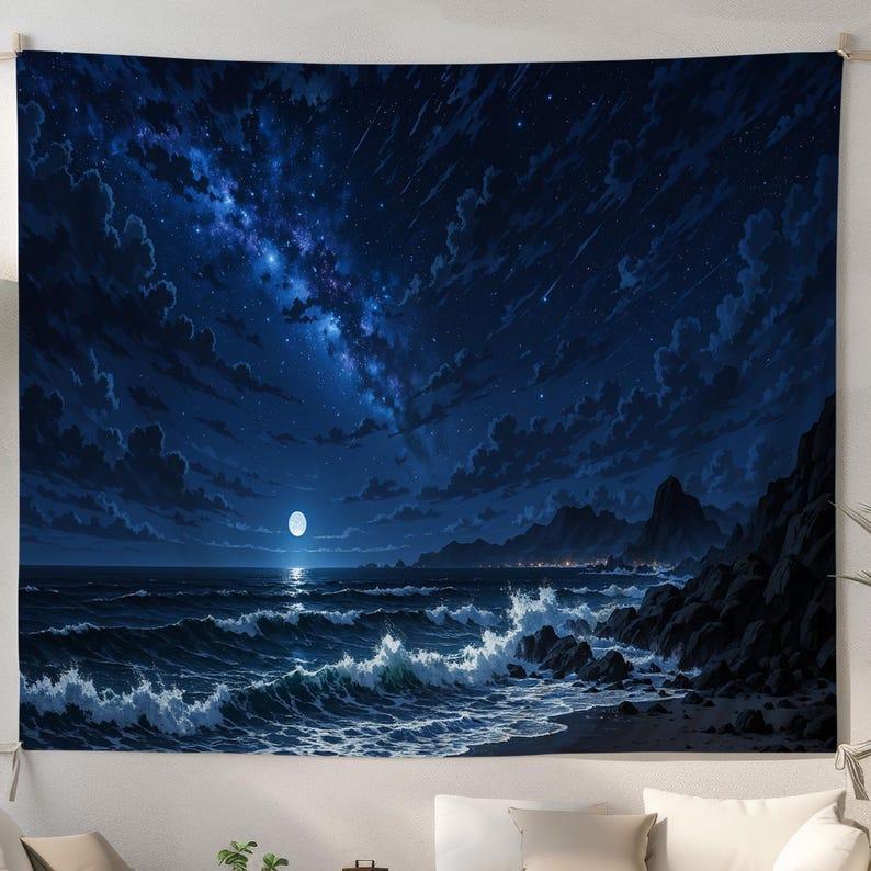 ocean tapestry 75x100 чорний
ocean tapestry 75x100 чорний