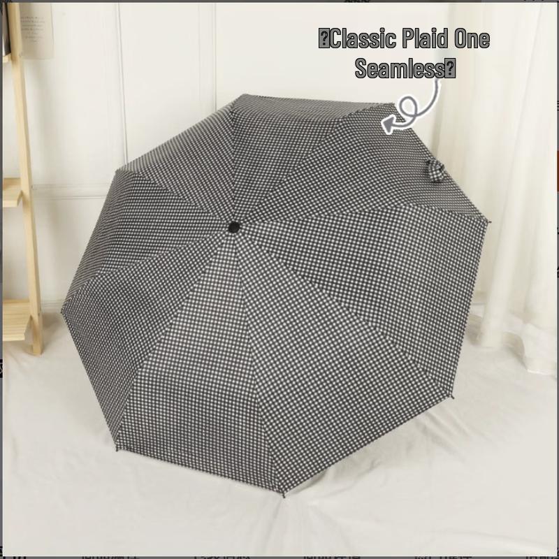 Tian Ai Plaid Three-Fold Sun & Rain Umbrella with Faux Wood Handle
Tian Ai Plaid Three-Fold Sun & Rain Umbrella with Faux Wood Handle