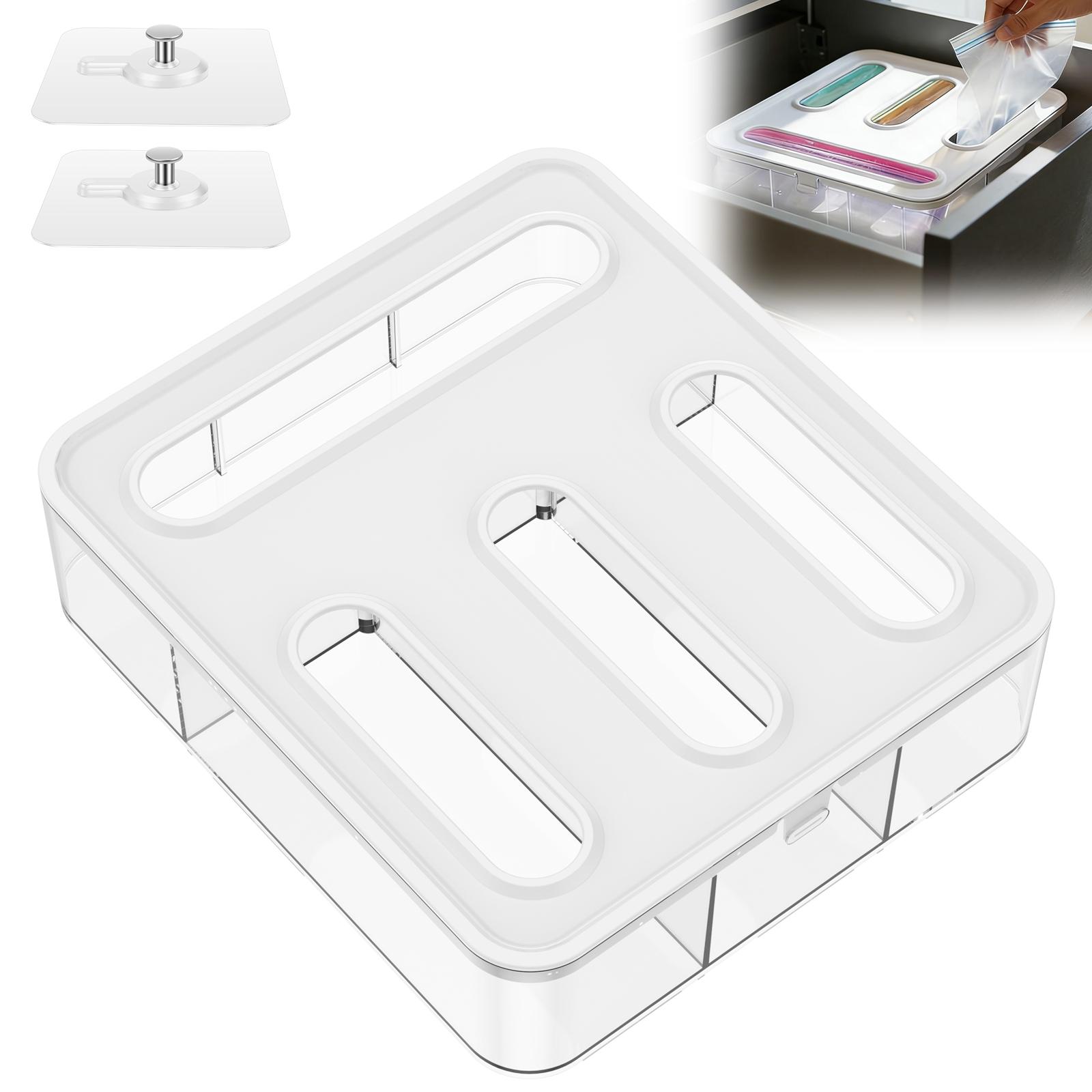 4 in 1 Fresh-Keeping Bag Storage Box Kitchen Wrap Dispenser Dustproof Airtight Food Bag Organizer Trash Plastic Bag Holder прозорий білий колір
4 in 1 Fresh-Keeping Bag Storage Box Kitchen Wrap Dispenser Dustproof Airtight Food Bag Organizer Trash Plastic Bag Holder прозорий білий колір