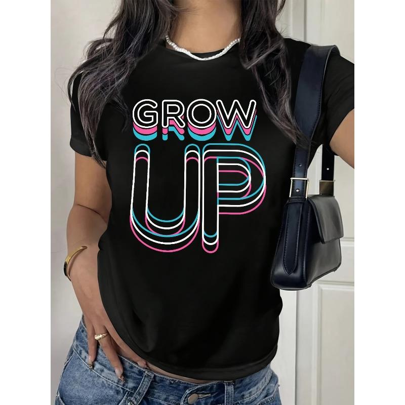 European sizes GROW UP 3D Letter Print T-Shirt – Women’s Casual Crew Neck Tee, Comfortable & Versatile for Home, Leisure, Fashion, Commuting 4XL чорний
European sizes GROW UP 3D Letter Print T-Shirt – Women’s Casual Crew Neck Tee, Comfortable & Versatile for Home, Leisure, Fashion, Commuting 4XL чорний
