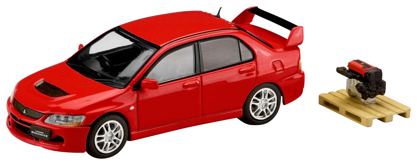HJ64 Mitsubishi Lancer Evolution 9 GSR с дисплеем двигателя, красная, готовая модель 1/64, литая,
HJ64 Mitsubishi Lancer Evolution 9 GSR с дисплеем двигателя, красная, готовая модель 1/64, литая,