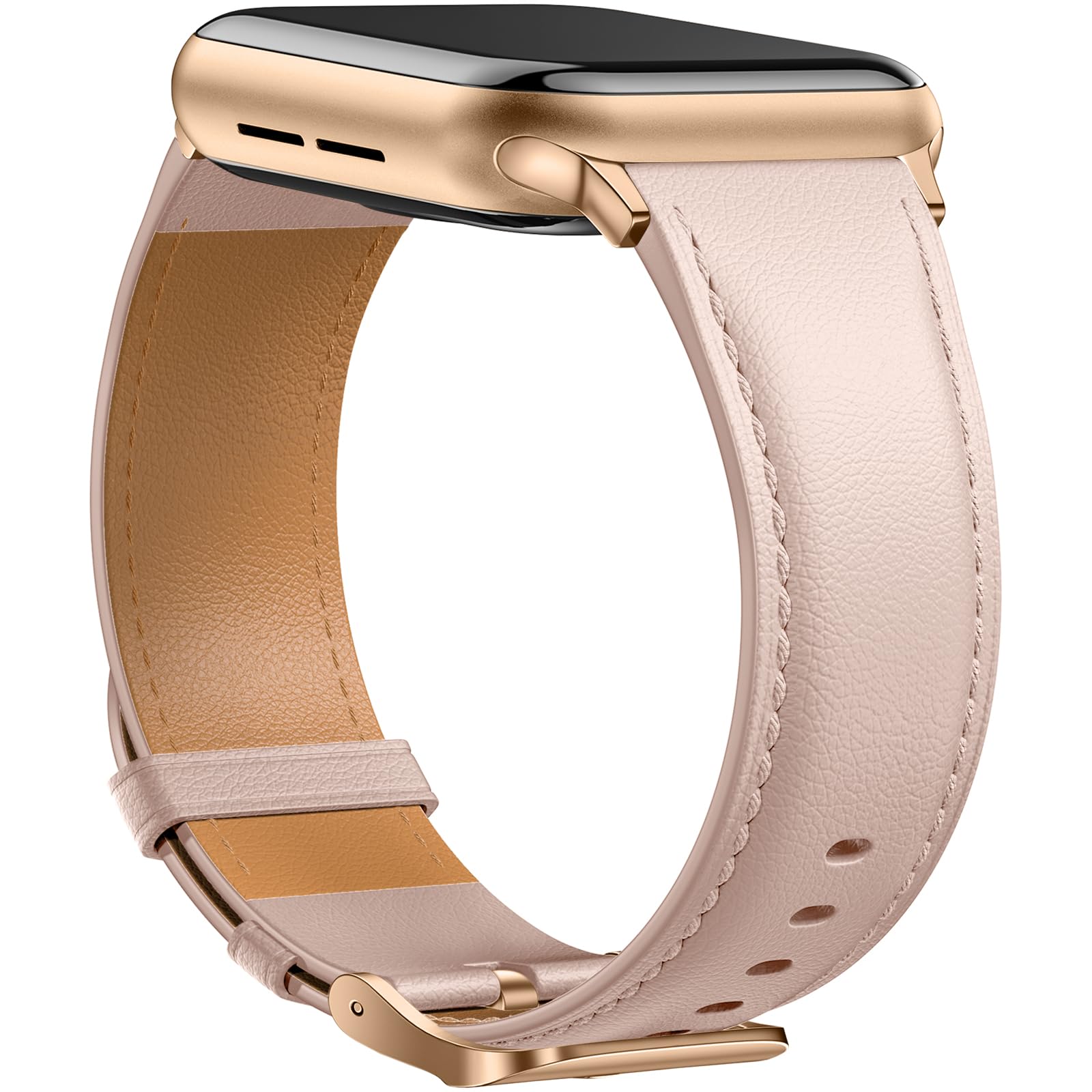 Leather Band For Apple Watch Series 10 9 8 7 SE 6 5 4 3 2 1 42mm 41mm 40mm 38mm Pointed Tail Strap Electroplated Buckle Brown/Rose Gold
Leather Band For Apple Watch Series 10 9 8 7 SE 6 5 4 3 2 1 42mm 41mm 40mm 38mm Pointed Tail Strap Electroplated Buckle Brown/Rose Gold