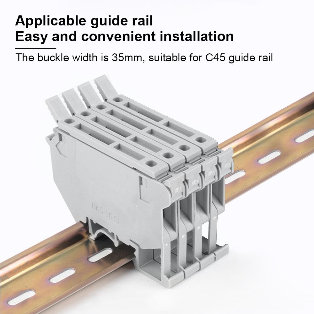 1pc UK5-HESI Gray Screw Resistance Connect DIN Rail Fuse Terminal Block for C45 Rail with 24V LED Light Plastic Wire Connector Tools With LED Light
1pc UK5-HESI Gray Screw Resistance Connect DIN Rail Fuse Terminal Block for C45 Rail with 24V LED Light Plastic Wire Connector Tools With LED Light
