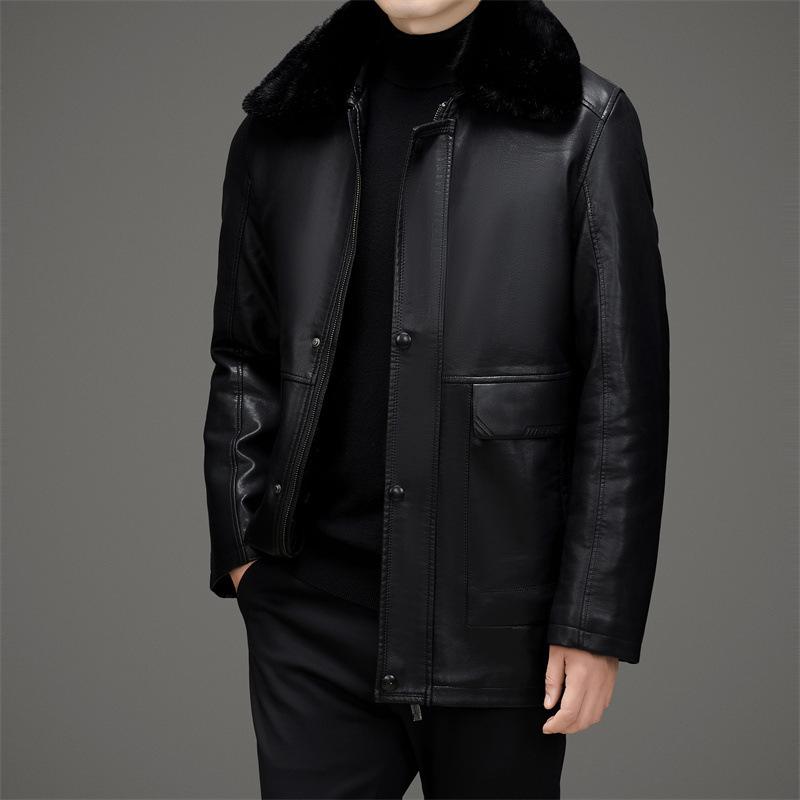 Осенне-зимняя куртка из натуральной кожи, мужская куртка из овчины с отворотами, подкладка из верблюжьей шерсти, съемная высококачественная кожаная куртка 195
Осенне-зимняя куртка из натуральной кожи, мужская куртка из овчины с отворотами, подкладка из верблюжьей шерсти, съемная высококачественная кожаная куртка 195