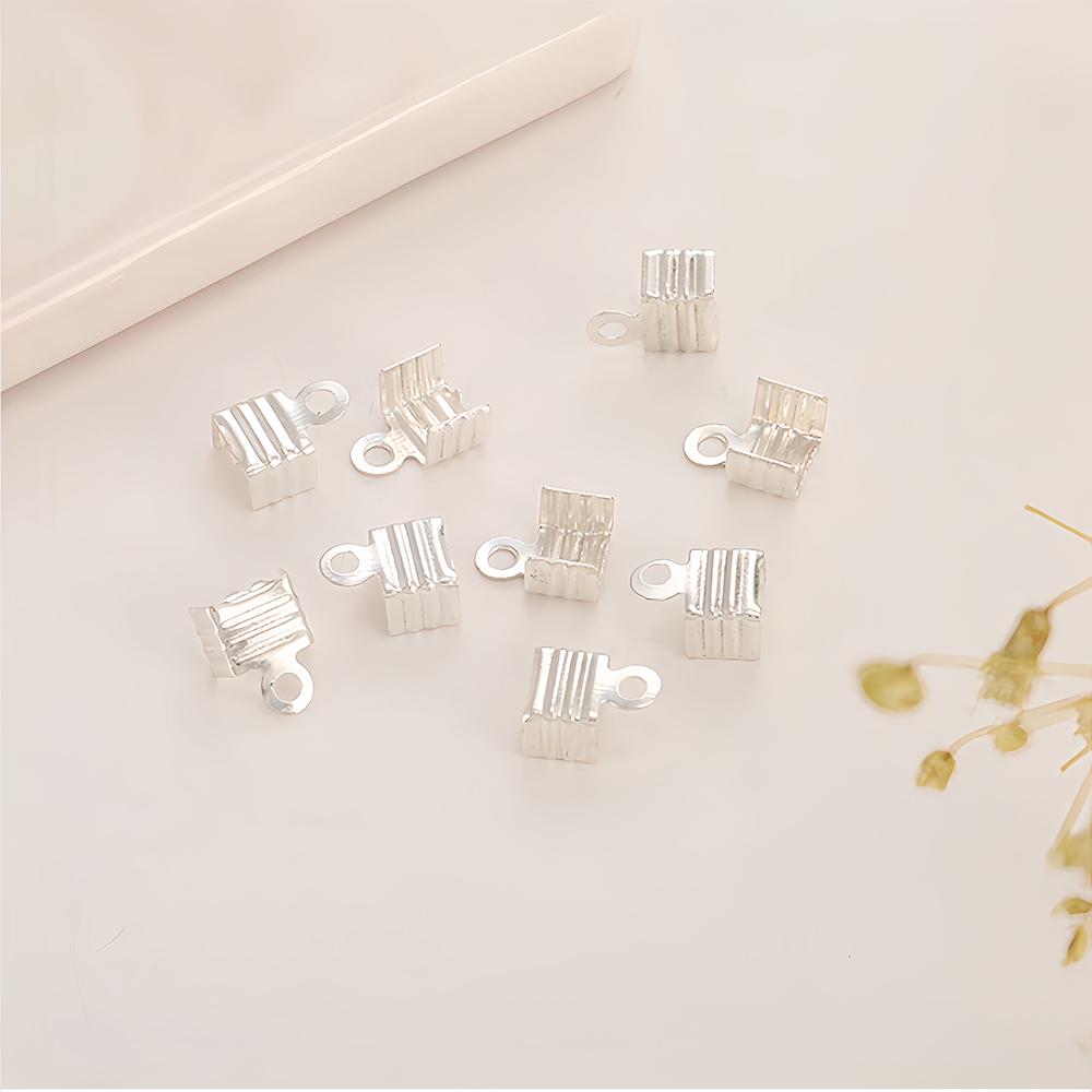 100/300pcs Small Cord End Tip Fold Over Three-wire Fastener Clasp Crimp Bead Cord Buckle Connector for Jewelry Making Supplies 3mm x 100pcs срібний
100/300pcs Small Cord End Tip Fold Over Three-wire Fastener Clasp Crimp Bead Cord Buckle Connector for Jewelry Making Supplies 3mm x 100pcs срібний