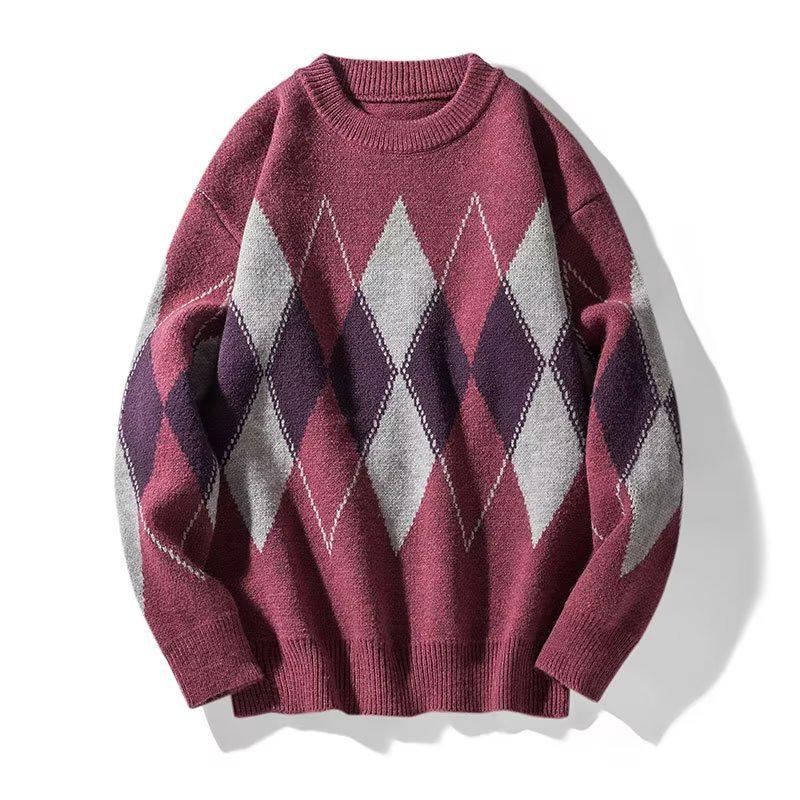 In-Stock Retro Hong Kong Style Diamond-Shaped Sweater for Men: Loose, Stylish Pullover, Perfect for Couples in Autumn and Winter. L червоний
In-Stock Retro Hong Kong Style Diamond-Shaped Sweater for Men: Loose, Stylish Pullover, Perfect for Couples in Autumn and Winter. L червоний
