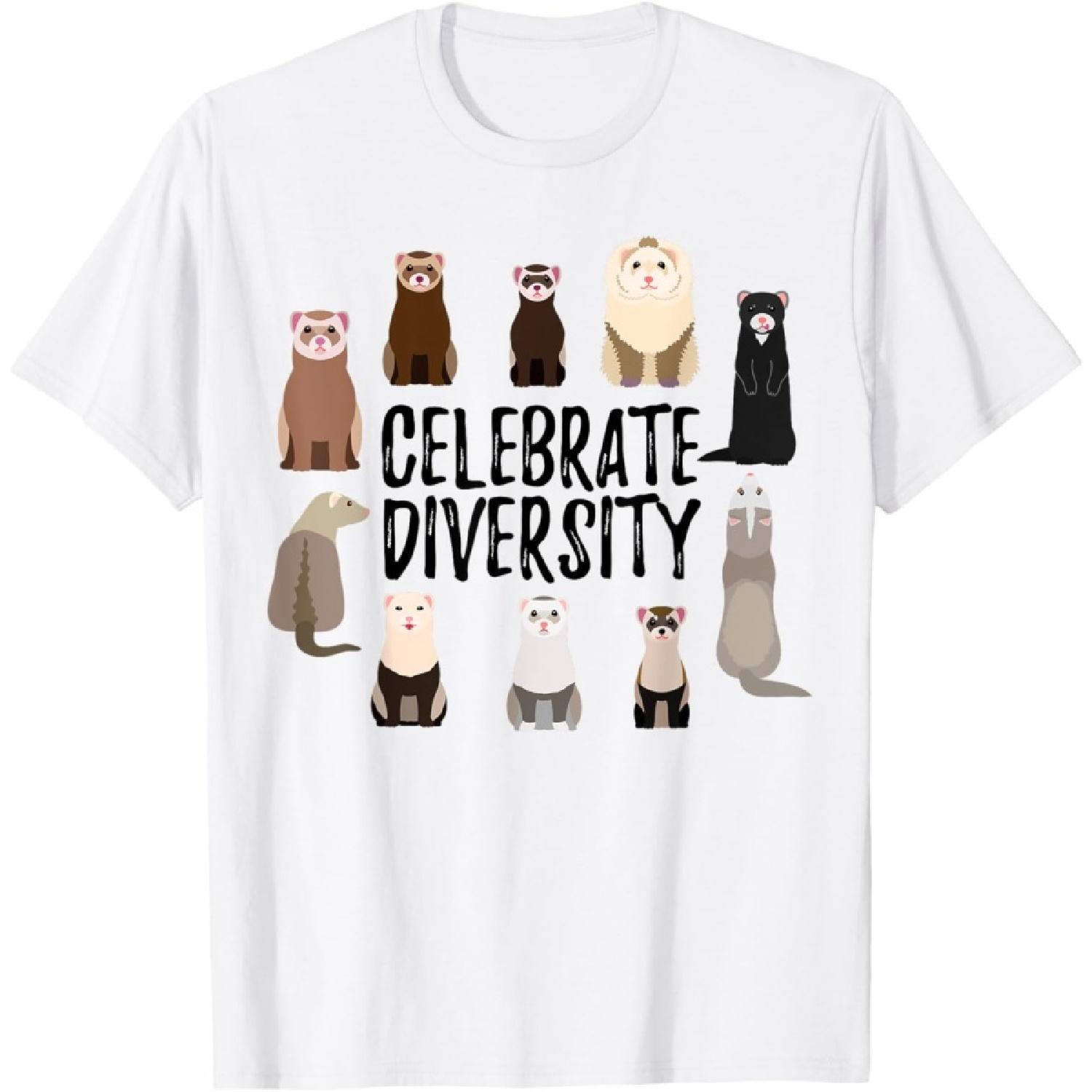 Celebrate Diversity Shirts for Ferret Lovers _ Cute Ferret T-Shirt XXXXXL білий
Celebrate Diversity Shirts for Ferret Lovers _ Cute Ferret T-Shirt XXXXXL білий