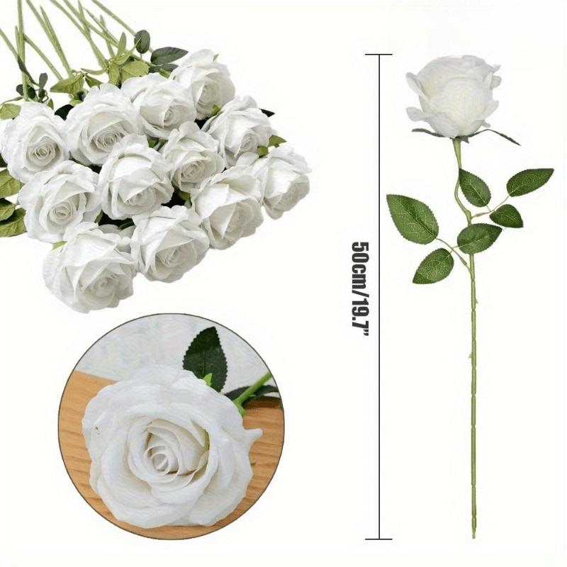 12 шт. Троянди з довгим стеблом кольору слонової кістки на дотик - Штучний букет троянд, Підходить для весілля, Дня святого Валентина, Дня матері та прикрас для вечірки з нагоди дня народження 12pcs білий
12 шт. Троянди з довгим стеблом кольору слонової кістки на дотик - Штучний букет троянд, Підходить для весілля, Дня святого Валентина, Дня матері та прикрас для вечірки з нагоди дня народження 12pcs білий