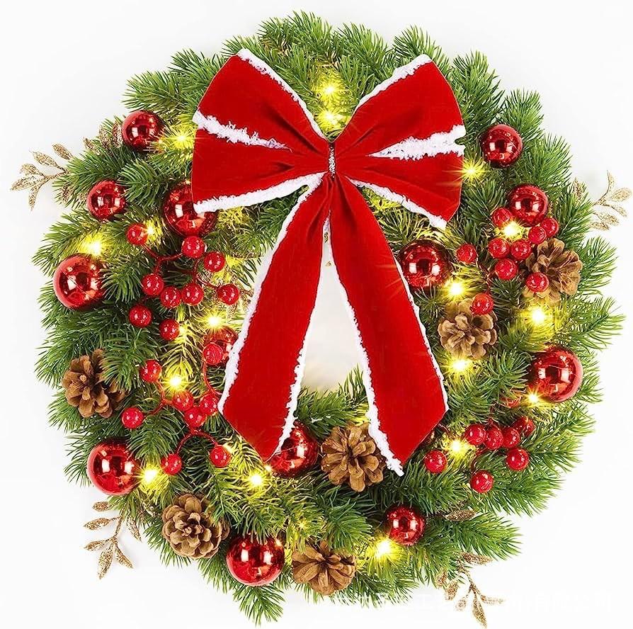 Christmas Wreath Christmas Decoration Door Hanging Decoration Pendant Christmas Window Prop Ornament 35cm non-luminous
Christmas Wreath Christmas Decoration Door Hanging Decoration Pendant Christmas Window Prop Ornament 35cm non-luminous