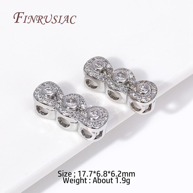 18K Gold Plated Inlaid Zircon Spacer Beads For 3-row Necklace Making,Separator End Beads Connectors DIY Jewelry Making Supplies 1 Piece
18K Gold Plated Inlaid Zircon Spacer Beads For 3-row Necklace Making,Separator End Beads Connectors DIY Jewelry Making Supplies 1 Piece