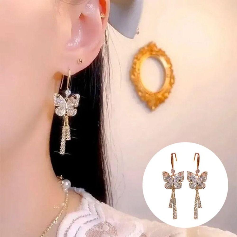 Серьги-бабочки с кисточками, висячие элегантные зажимы для ушей, новые женские украшения
Серьги-бабочки с кисточками, висячие элегантные зажимы для ушей, новые женские украшения
