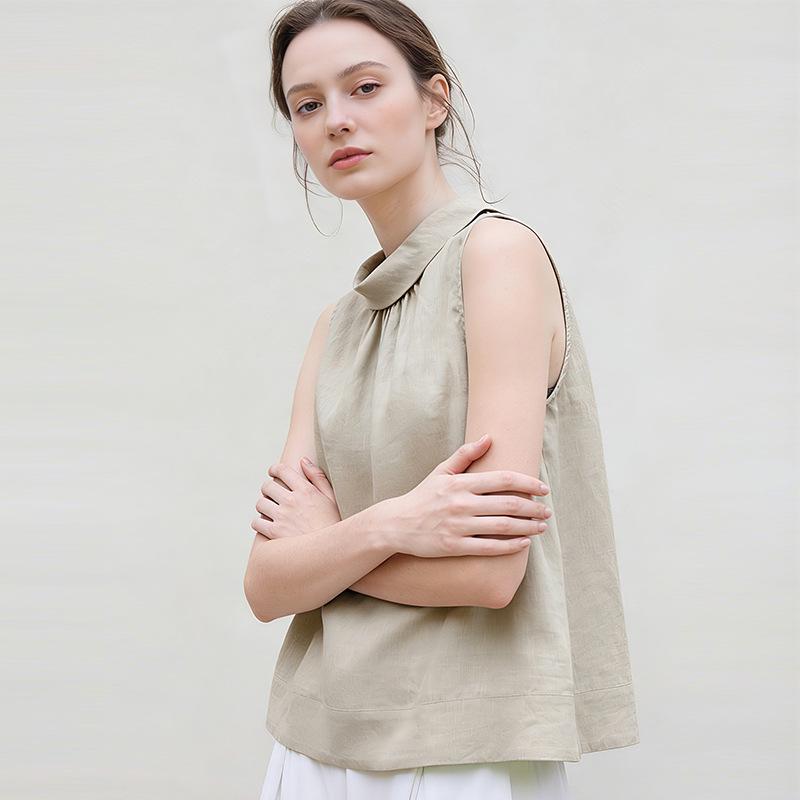 Women s Versatile Pure Linen Stand-Collar Vest, Spring/Summer A-Line Silhouette Sleeveless Top Small
Women s Versatile Pure Linen Stand-Collar Vest, Spring/Summer A-Line Silhouette Sleeveless Top Small