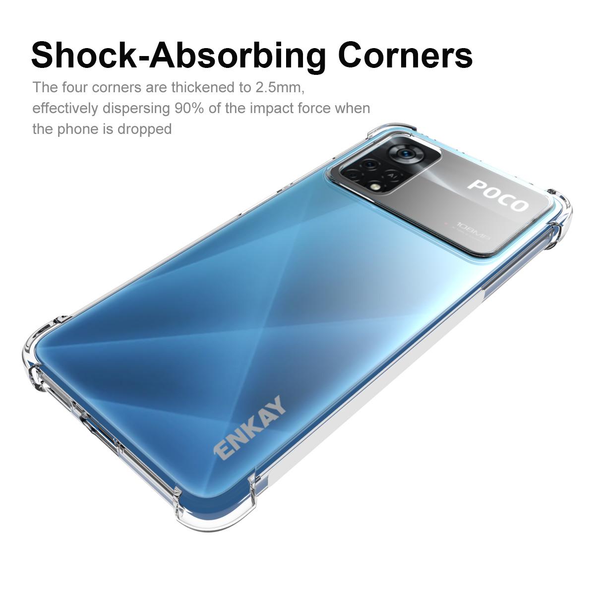 ENKAY HAT PRINCE Four Corner Fall Protection Shockproof Cover for Xiaomi Poco X4 Pro 5G Crystal Clear Case Frosted Anti-slip Edge TPU Phone Cover A
ENKAY HAT PRINCE Four Corner Fall Protection Shockproof Cover for Xiaomi Poco X4 Pro 5G Crystal Clear Case Frosted Anti-slip Edge TPU Phone Cover A