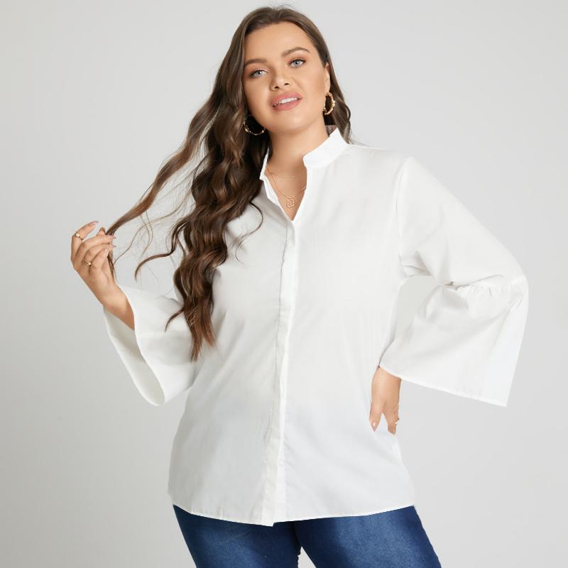 Весенние женские рубашки OL, блузка с V-образным вырезом и расклешенными рукавами FZH 4XL белый
Весенние женские рубашки OL, блузка с V-образным вырезом и расклешенными рукавами FZH 4XL белый