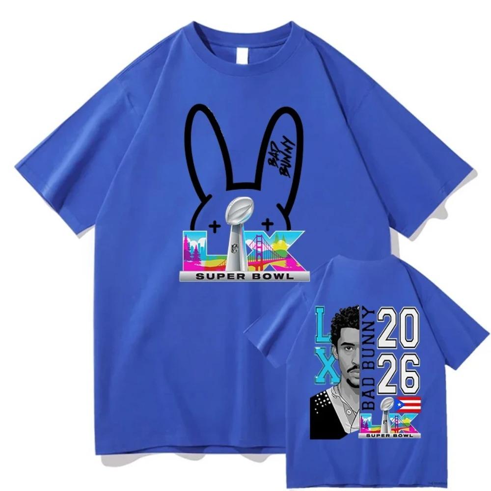 Bad Bunny Super Bowl LIX 2026 Double-Sided Oversized T-Shirt, Latin Artist NFL Graphic Tee, Unisex Casual Top XL сірий
Bad Bunny Super Bowl LIX 2026 Double-Sided Oversized T-Shirt, Latin Artist NFL Graphic Tee, Unisex Casual Top XL сірий