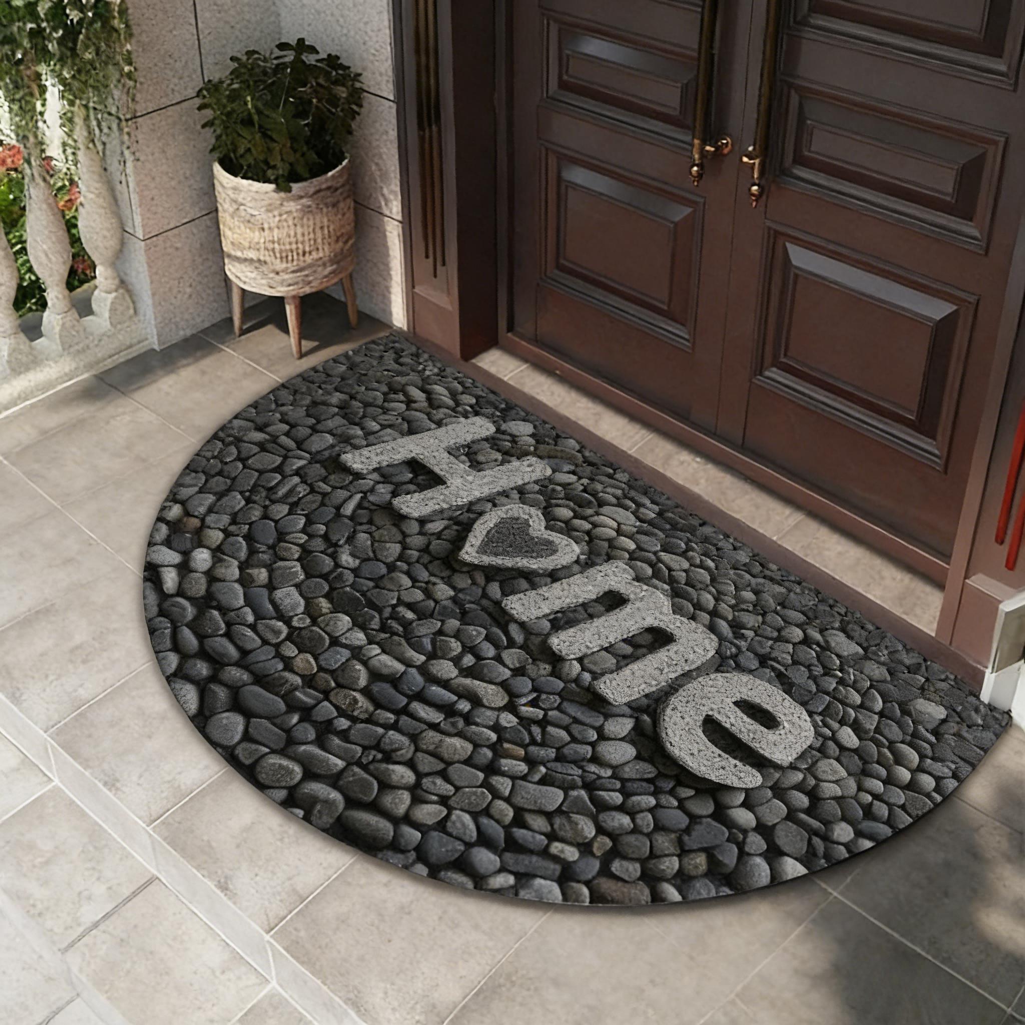 Semi-circular Diatomaceous Earth Printed Door Mat Non-slip Bathroom Mat Stain-resistant Entrance Mat 40x60cm
Semi-circular Diatomaceous Earth Printed Door Mat Non-slip Bathroom Mat Stain-resistant Entrance Mat 40x60cm