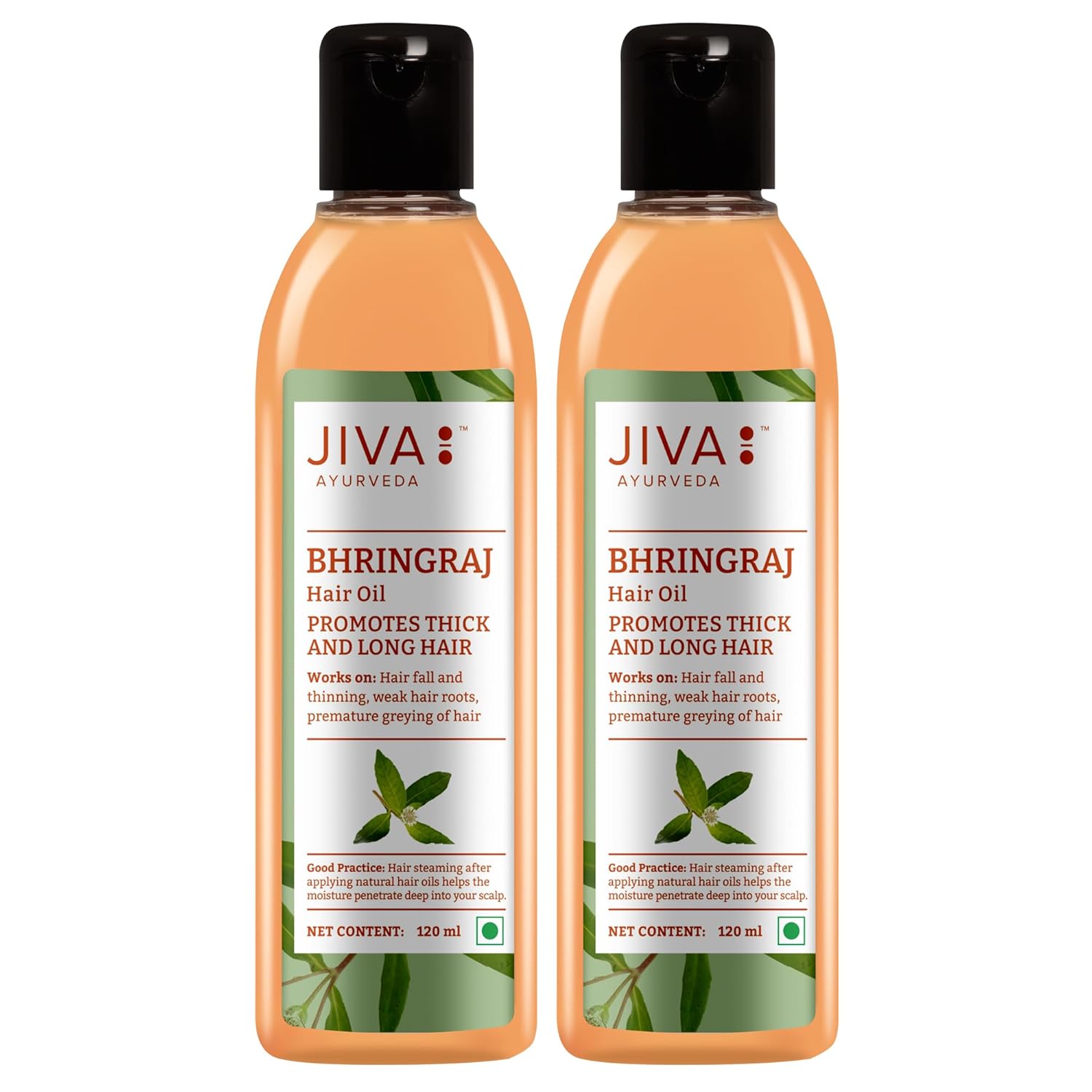 Jiva Bhringaraj Hair Oil 120 ml x Pack Of 2 For Nourished Strong Hair And Scalp Care With Ayurvedic Herbal Blend
Jiva Bhringaraj Hair Oil 120 ml x Pack Of 2 For Nourished Strong Hair And Scalp Care With Ayurvedic Herbal Blend