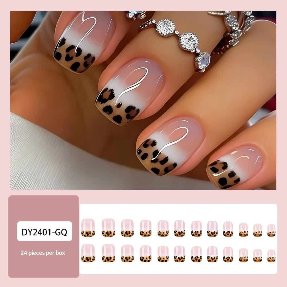 Jade Leopard Print French Manicure, Whitening Nail Patch Finished Product, Glitter Wearing Nail Piece
Jade Leopard Print French Manicure, Whitening Nail Patch Finished Product, Glitter Wearing Nail Piece